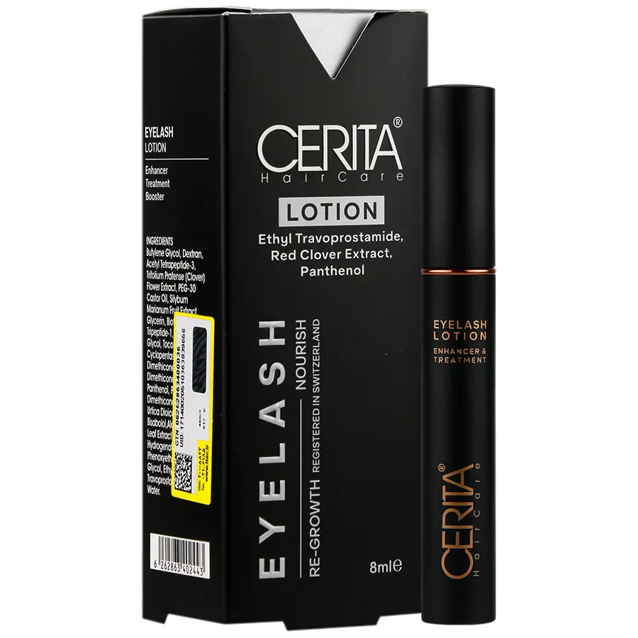 محلول تقویت کننده مژه سریتا مدل Eyelash lotion حجم 8 میلی لیتر